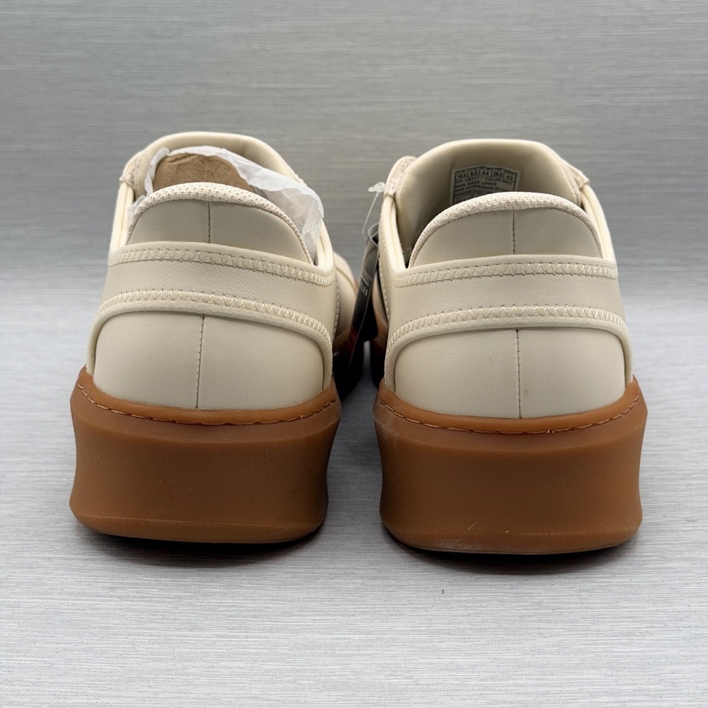 Skechers Men's 9.5 Shoes Cream Slip Ins Sneakers Gum Court Street LA 183177 - Picture 5 of 13